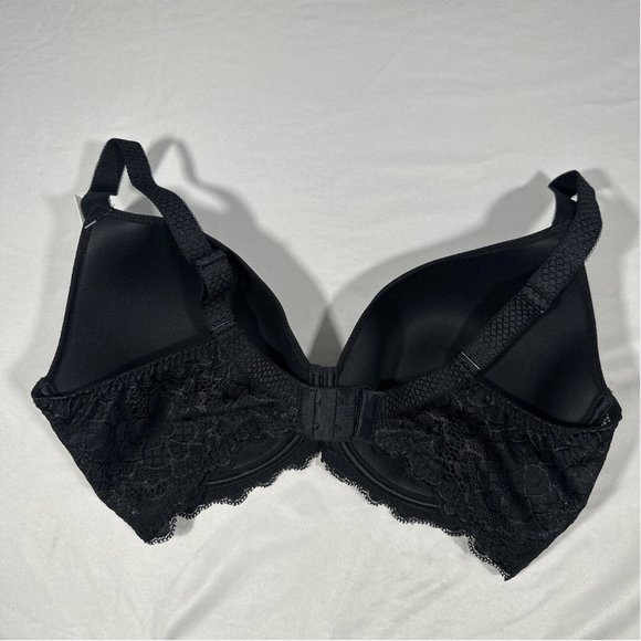 NWT $115 Simone Perele [‎ 36E ] Caresse Underwire Plunge Bra in Black #T1896 - Picture 9 of 12